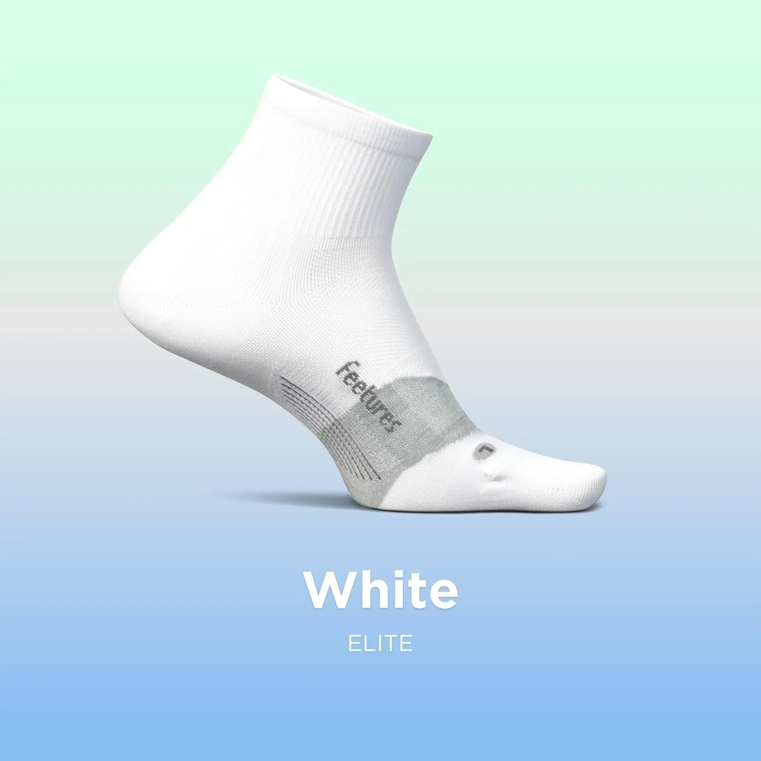Feetures Elite Ultra Light Cushion Quarter - Sport Sock with Targeted Compression - (1 Pair)