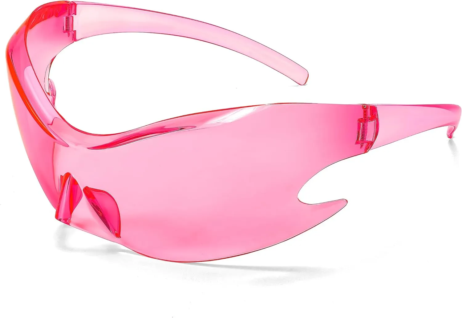 FEISEDY Futuristic Sunglasses, Fashion Alien Y2K Wrap Around for Women Men B4135
