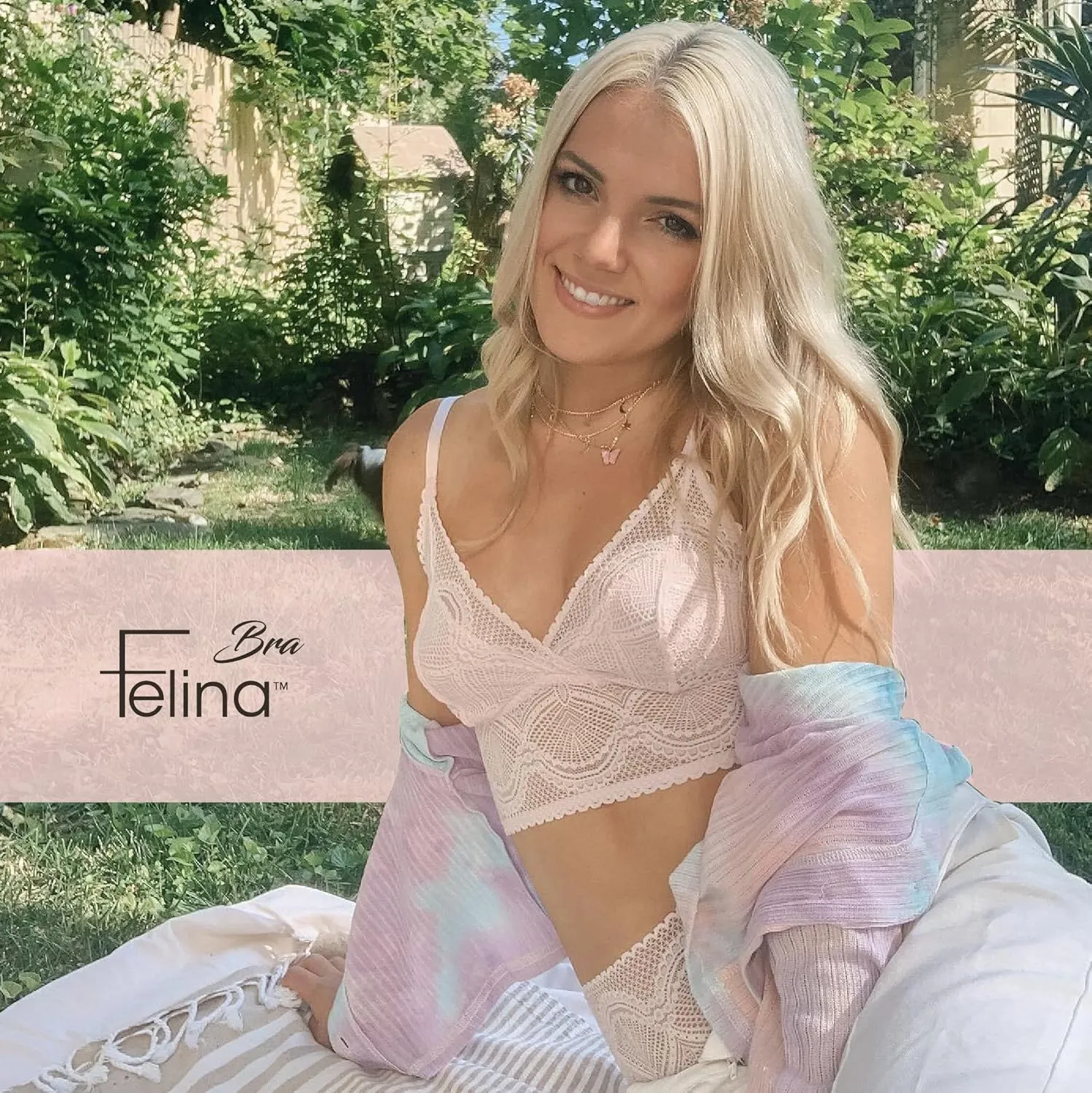 Felina Finesse Cami Bralette - Stretchy Lace Bralettes for Women - Sexy and Comfortable