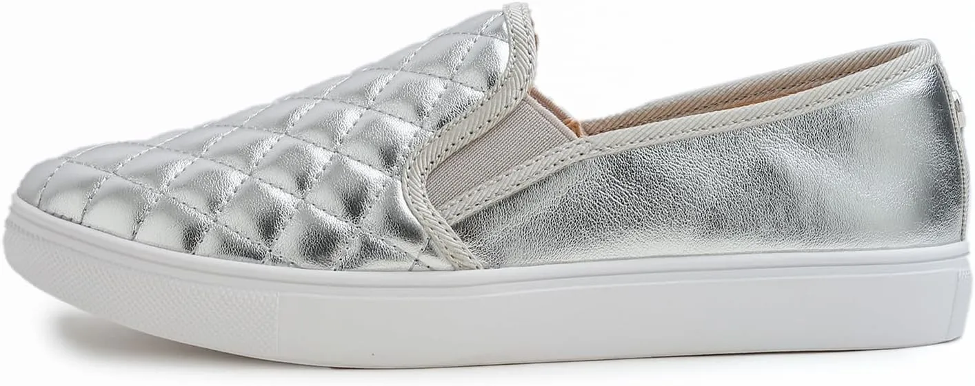 FEVERSOLE Women's Casual Slip On Sneaker Comfort Quilted Loafer Flats