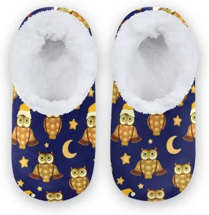 Fisyme Kids Slippers Boys Girls Warm Soft Indoor House Slipper Socks Home Shoes