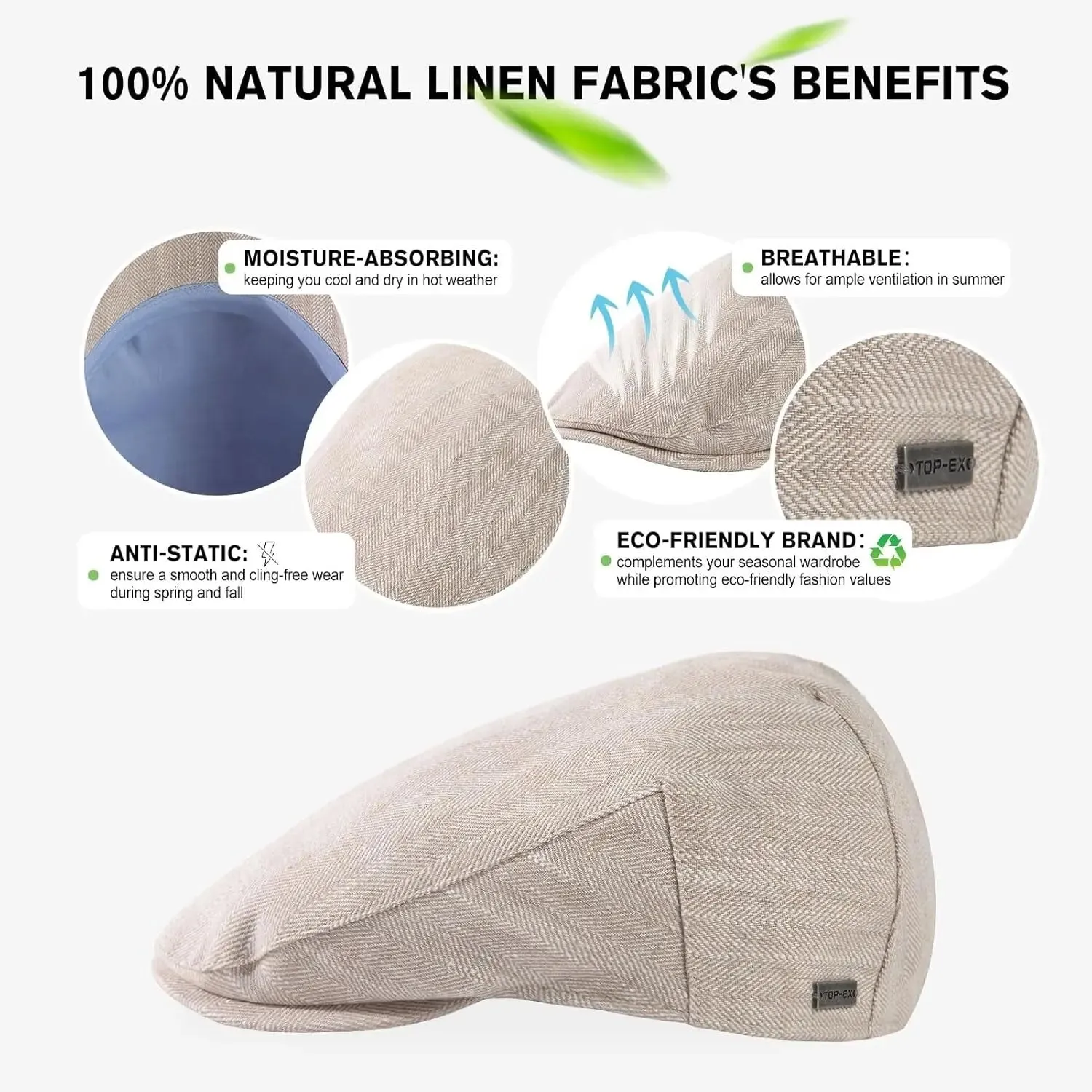 Flat Cap for Men - Large Sized