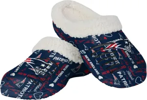 FOCO Women's NFL Team Logo Ladies Sherpa Lined Logo Love Shoe Clogs