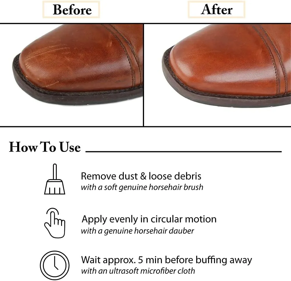 FootFitter Premium Shoe Cream Polish with Carnauba Wax, Restore & Shine Shoes or Boots – MADE IN USA (1.5 oz) Multiple Colors