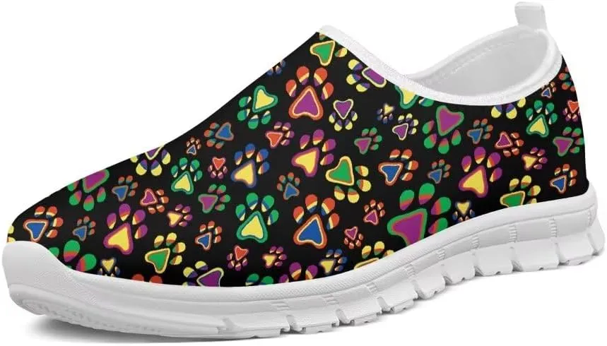 Forchrinse Blue Dolphin Tie Dye Mens Womens Walking Shoes Slip on Loafer Shoes Travel Causal Sport Sneakers Lightweight