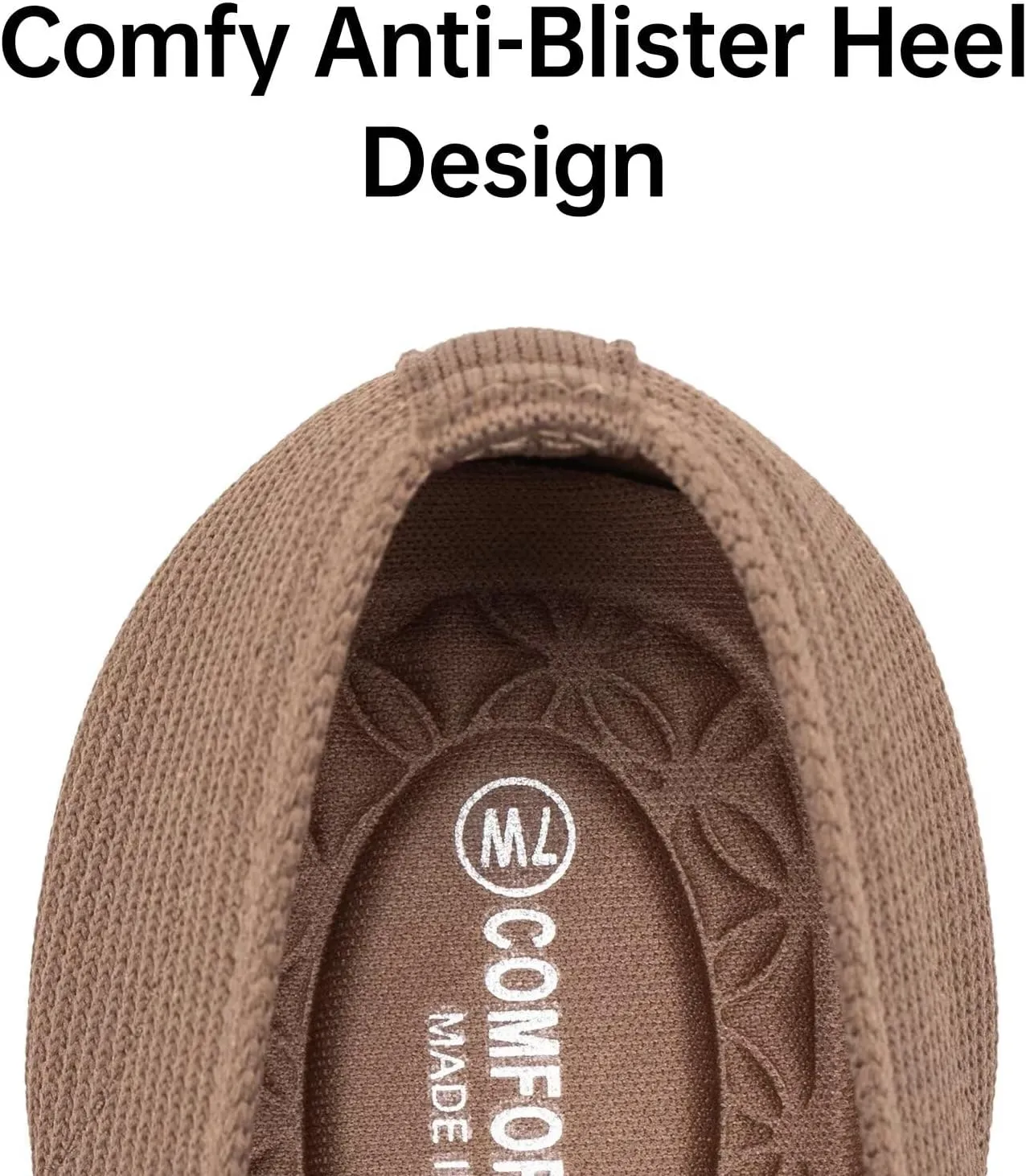 Frank Mully Womens Wide Flat Shoes Square Toe Shoes Knitted Work Flats Comfortable Women Shoes Comfortable Women Shoes