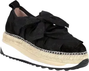 Free People Women's Chapmin Espadrille Sneakers, Black, 8