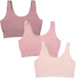 Fruit of the Loom Women's 360 Stretch Longline Sport, Comfortable Wireless Bras, Seamless Full-Coverage for a Natural Shape