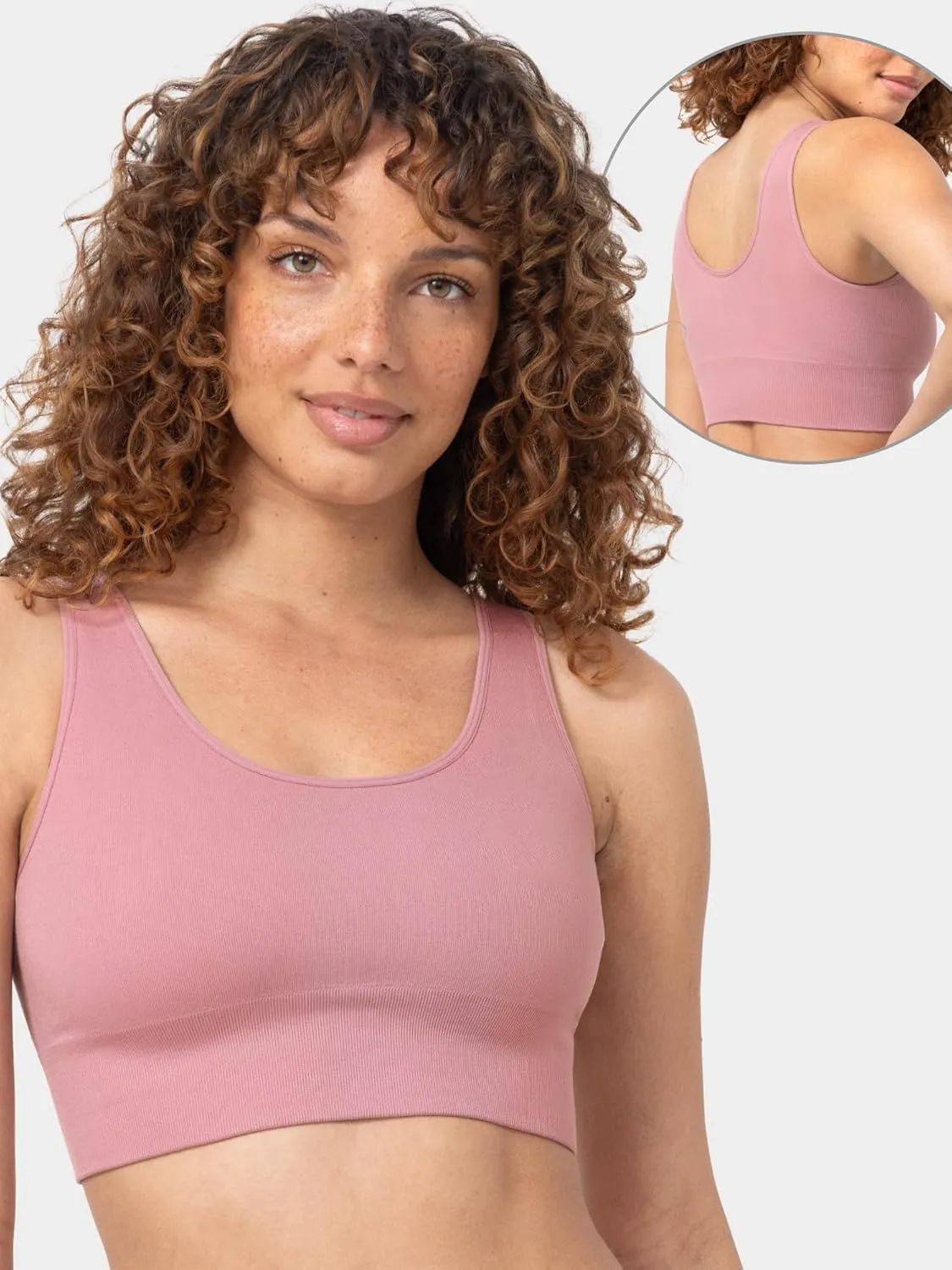 Fruit of the Loom Women's 360 Stretch Longline Sport, Comfortable Wireless Bras, Seamless Full-Coverage for a Natural Shape
