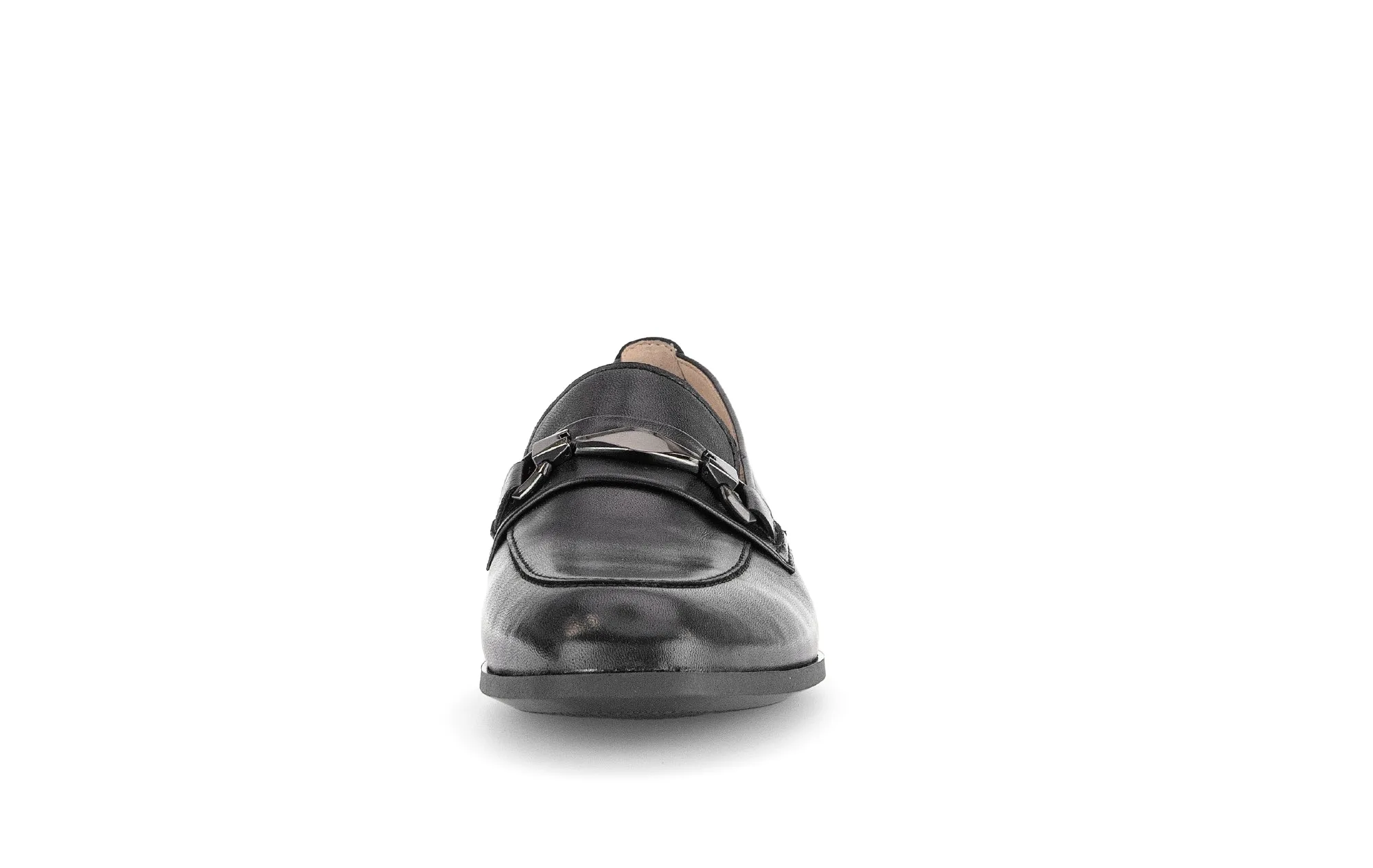 GABOR - 55.271.27 FLAT LOAFER - BLACK LEATHER