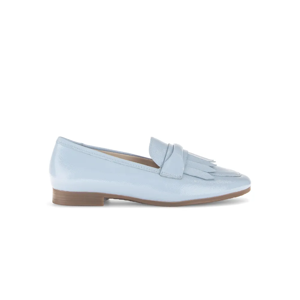 Gabor Cheviot 62.433.96 Artic Blue Patent Loafers G Fit
