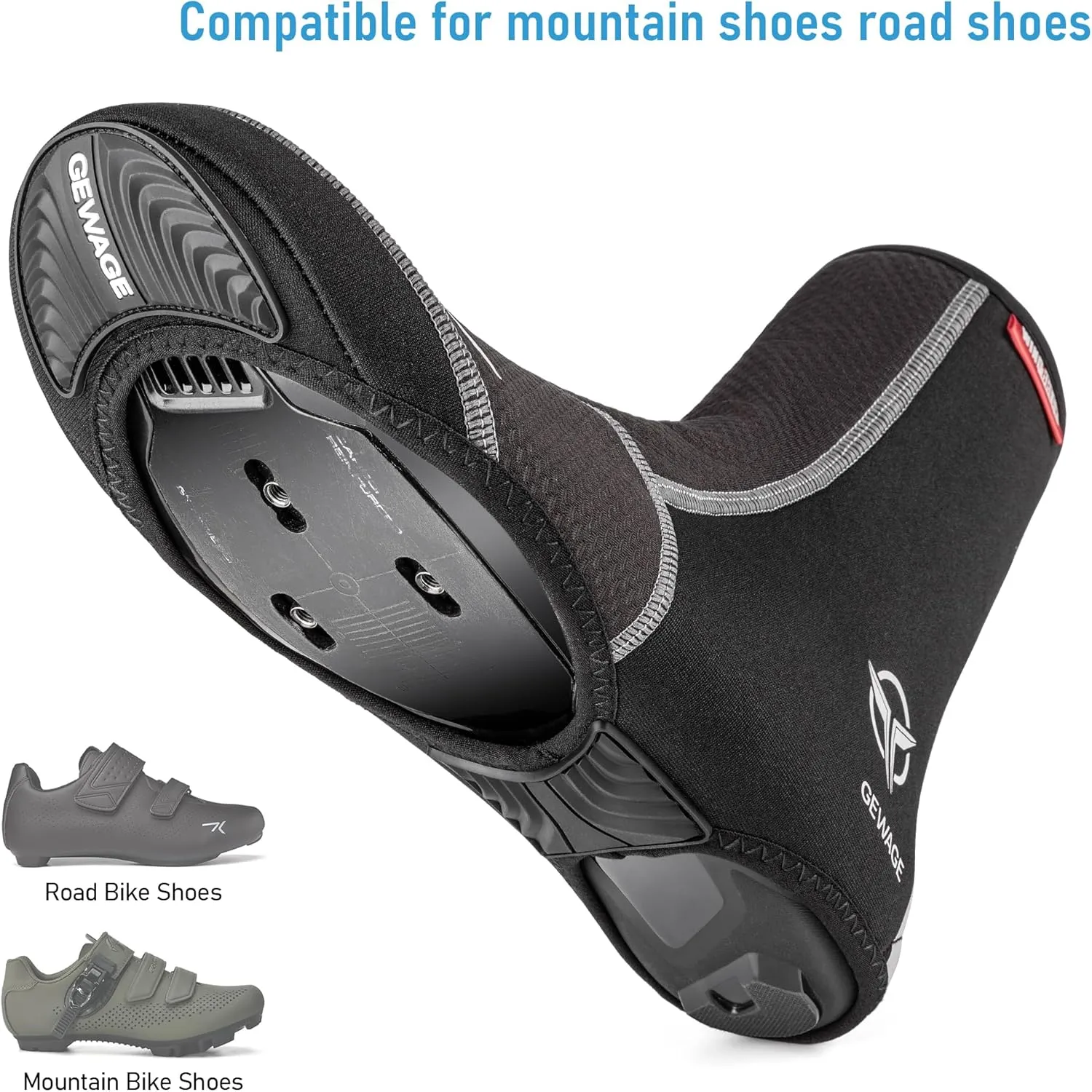 GEWAGE Cycling Shoe Covers -Warm Bike Shoe Covers - Windproof Mountain Road Cycling Overshoes - Cycling Shoe Cover for Men Women
