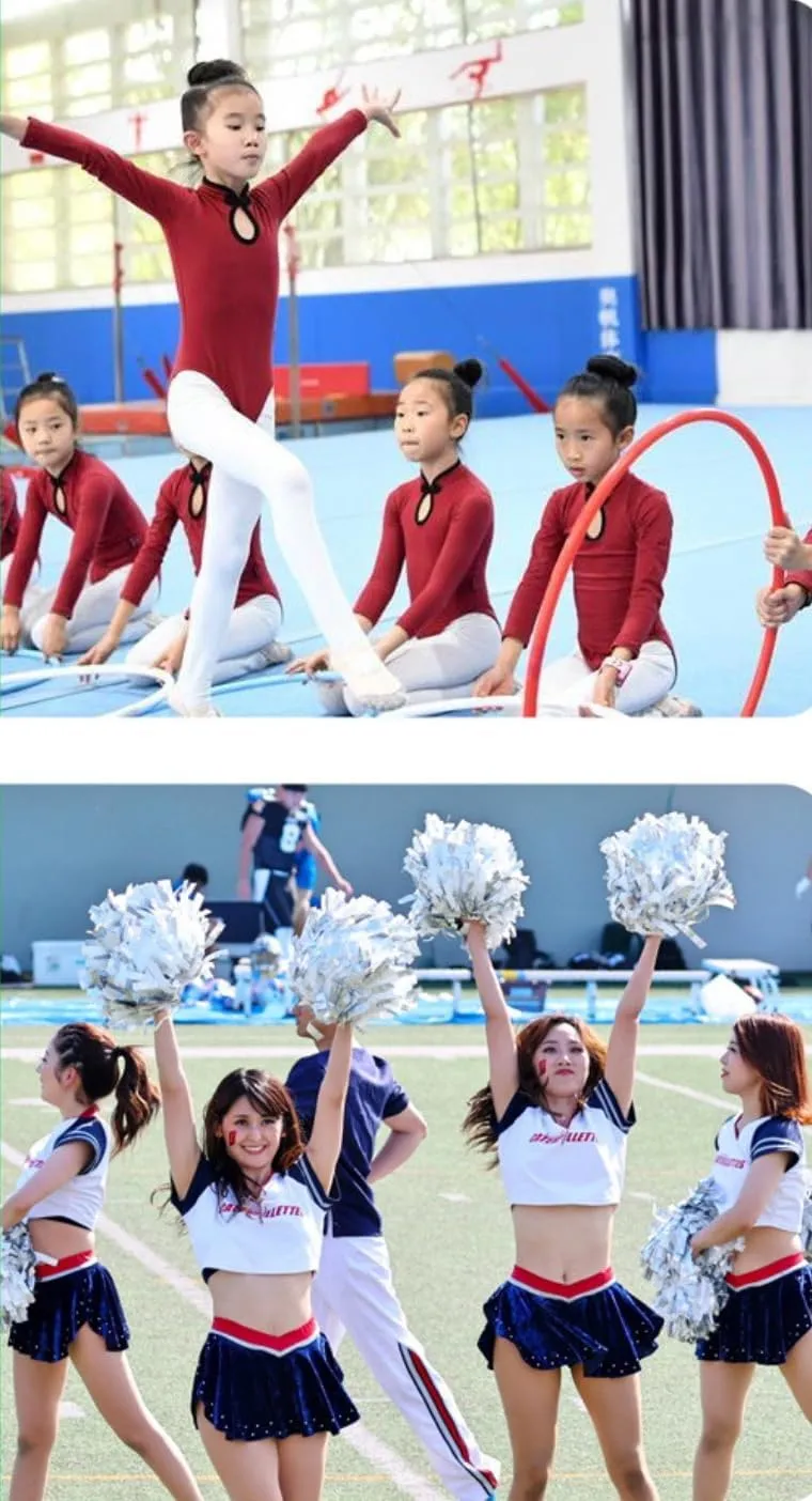 Girl & Youth White Soft Aerobics Shoes Cheerleading Sport Dance Shoes Training Cheer Shoes