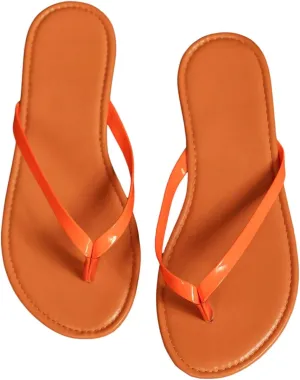GORGLITTER Women's Flip Flops Summer Beach Sandals for Women 2025 Comfortable Thong Flats Slippers