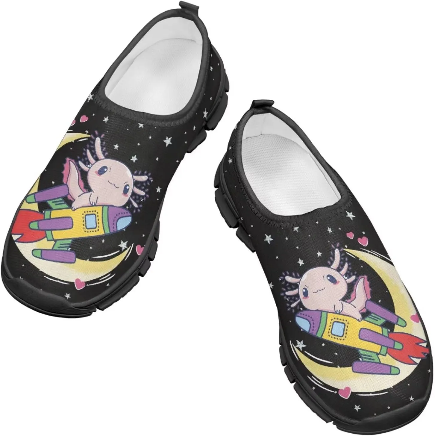 GOSTONG Boys Girls Slip On Sneakers Little Big Kids Casual Gym Tennis Shoes Lightweight Non Slip Walking Shoes Black Sole Size 11-15