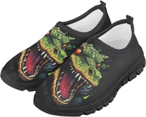 GOSTONG Boys Slip On Loafers Kids Low Top Non Slip Casual Fashion Shoe Outdoor Soft Sports Walking Hiking Shoes Black Sole Size 11-15