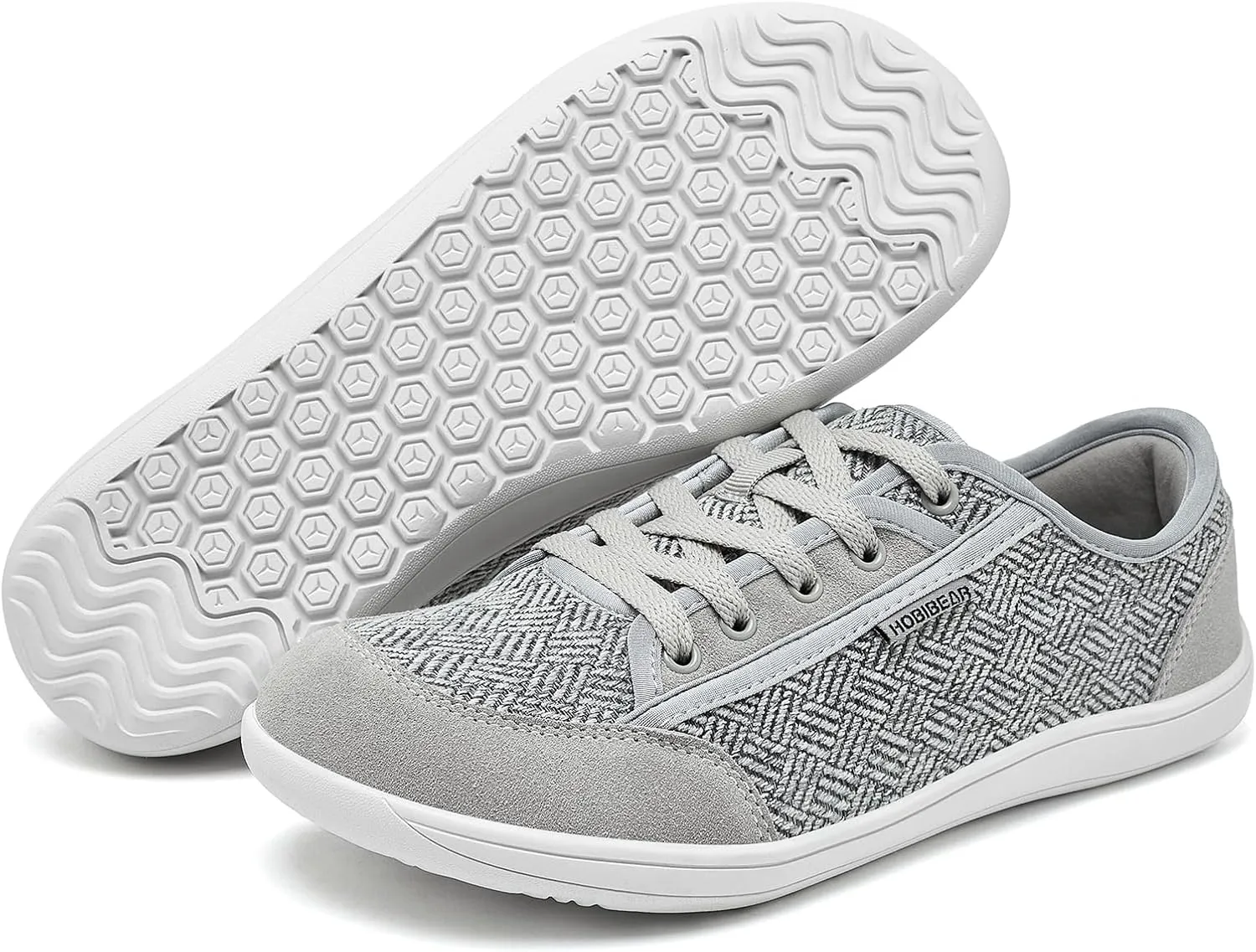 HOBIBEAR Barefoot Shoes for Women Men Zero Drop Sole Wide Toe Box Walking Sneakers