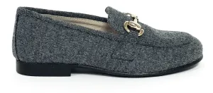 Hoo Gray Wool Chain Loafer