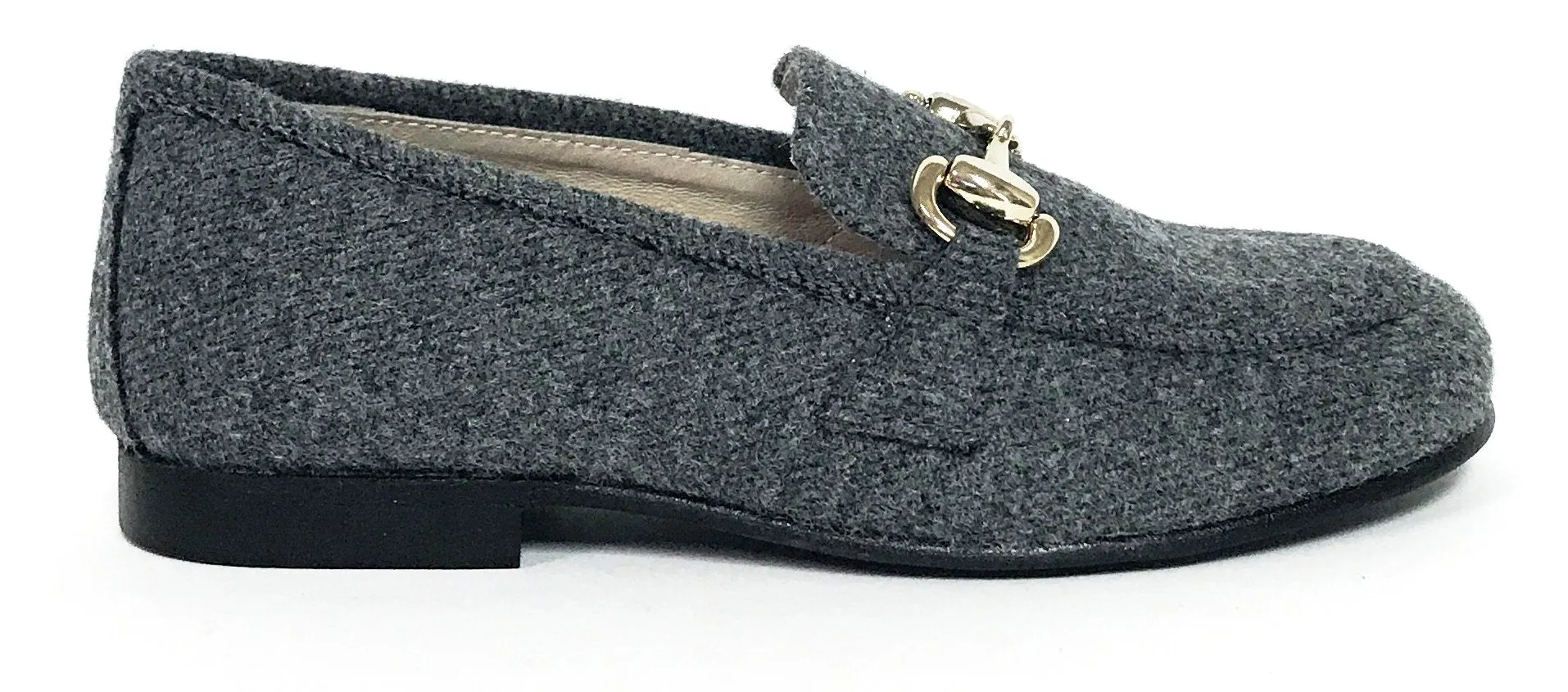 Hoo Gray Wool Chain Loafer