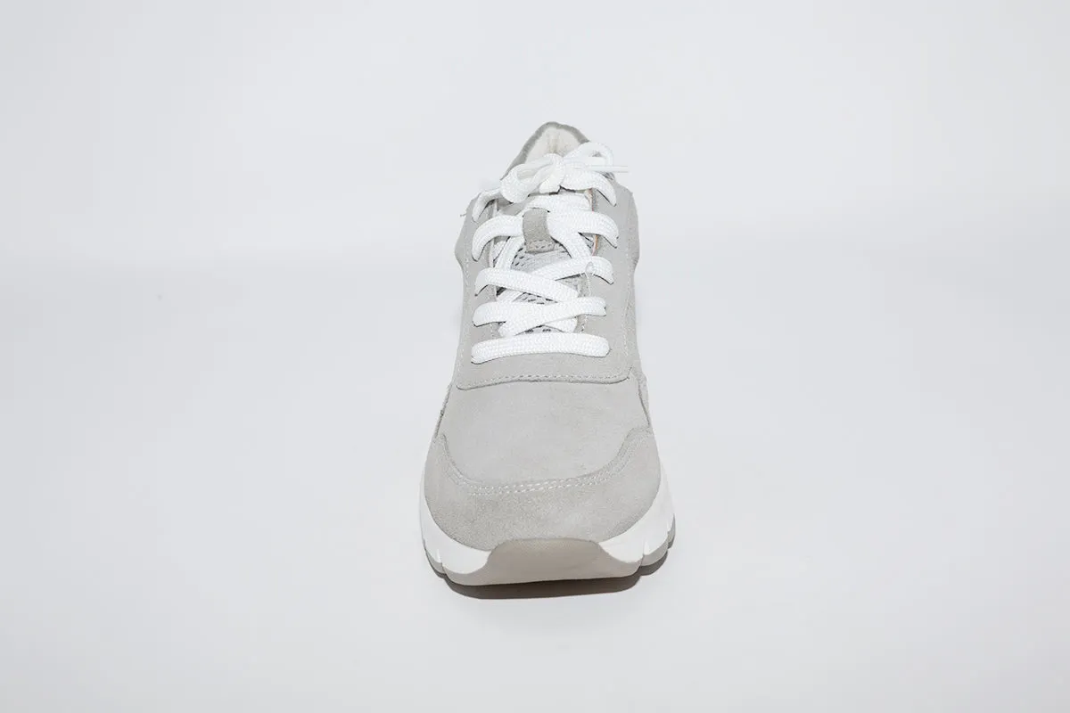 JANA - Light Grey Wedge  Laced Trainer