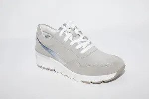JANA - Light Grey Wedge  Laced Trainer