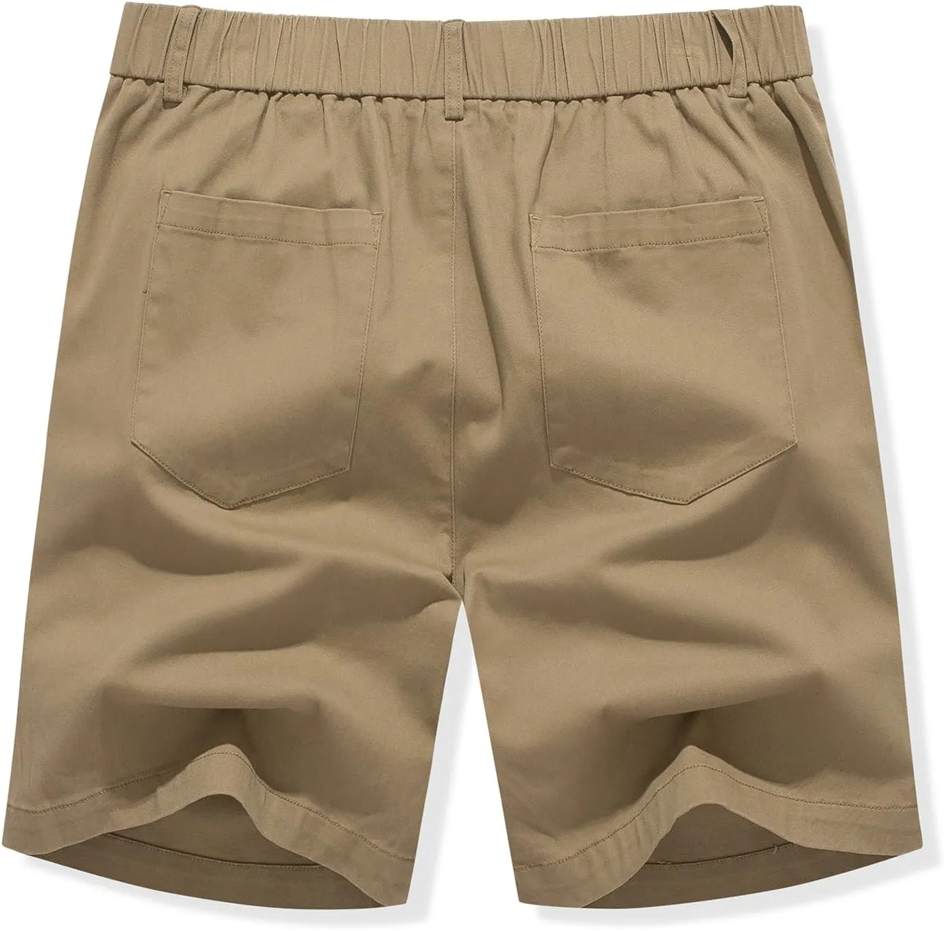 JMIERR Men's Classic-Fit 7" Chino Short Summer Stretch Waist Cotton Twill Casual Dress Shorts with Pockets