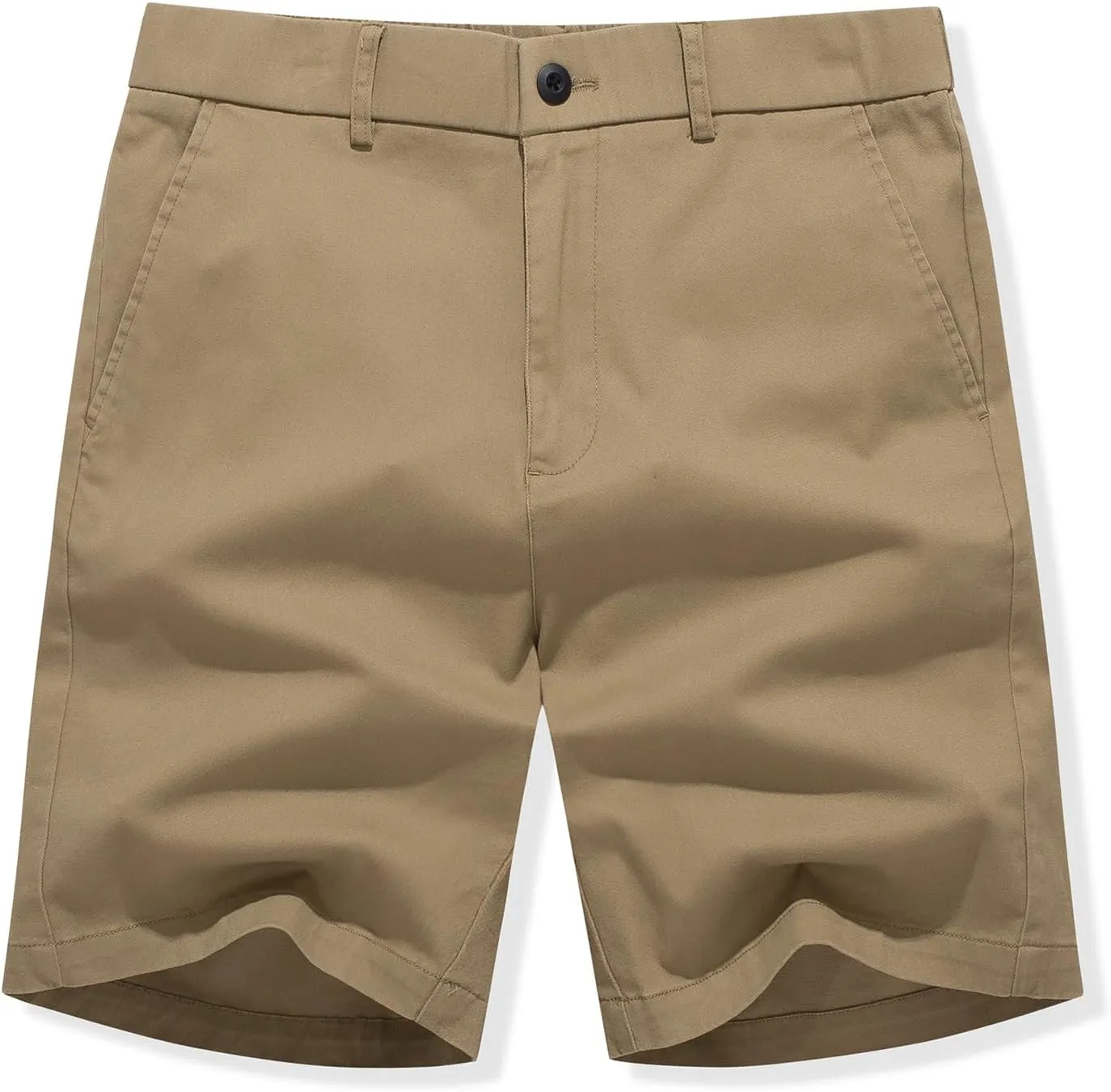 JMIERR Men's Classic-Fit 7" Chino Short Summer Stretch Waist Cotton Twill Casual Dress Shorts with Pockets