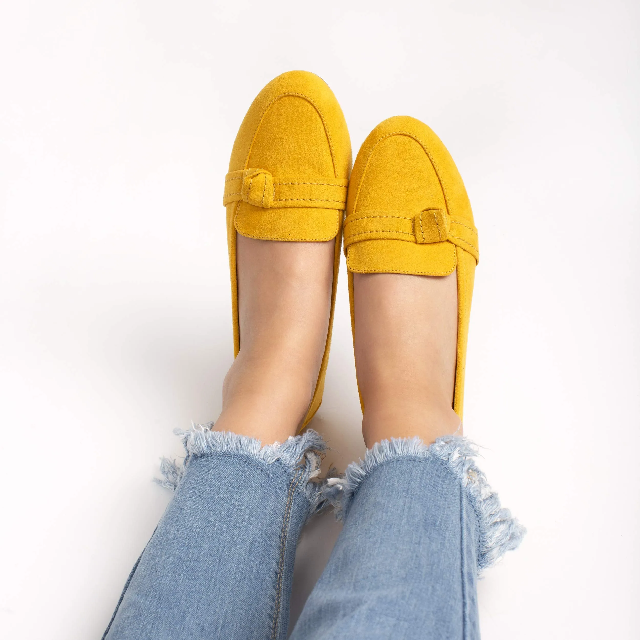Journee Slip-On Knotted Loafer Flat for Women - Comfortable Marci Round Toe Fashion Dress Shoe