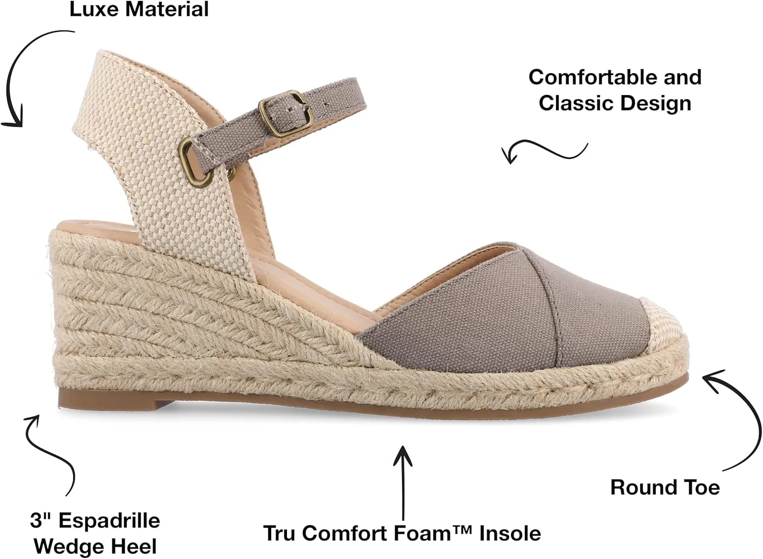 Journee Women's Comfort Foam Ashlyn Espadrille Wedge Sandals
