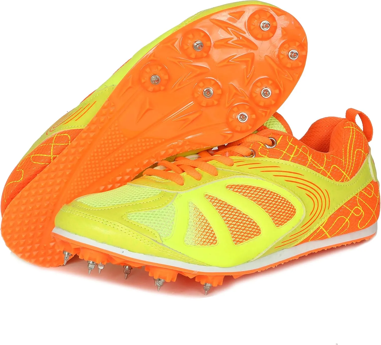 KD Vector Track Shoe Sprint Athletic Spike Long Jump Relay Running Shoe Hurdling (Size UK 2 - UK 10)