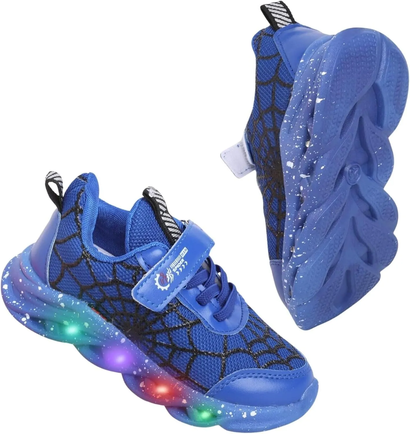 Kids Boys Light Up Trainers LED Shoes Walking Sneakers Toddler Shoes Fashion Flashing Athletic Running Shoe