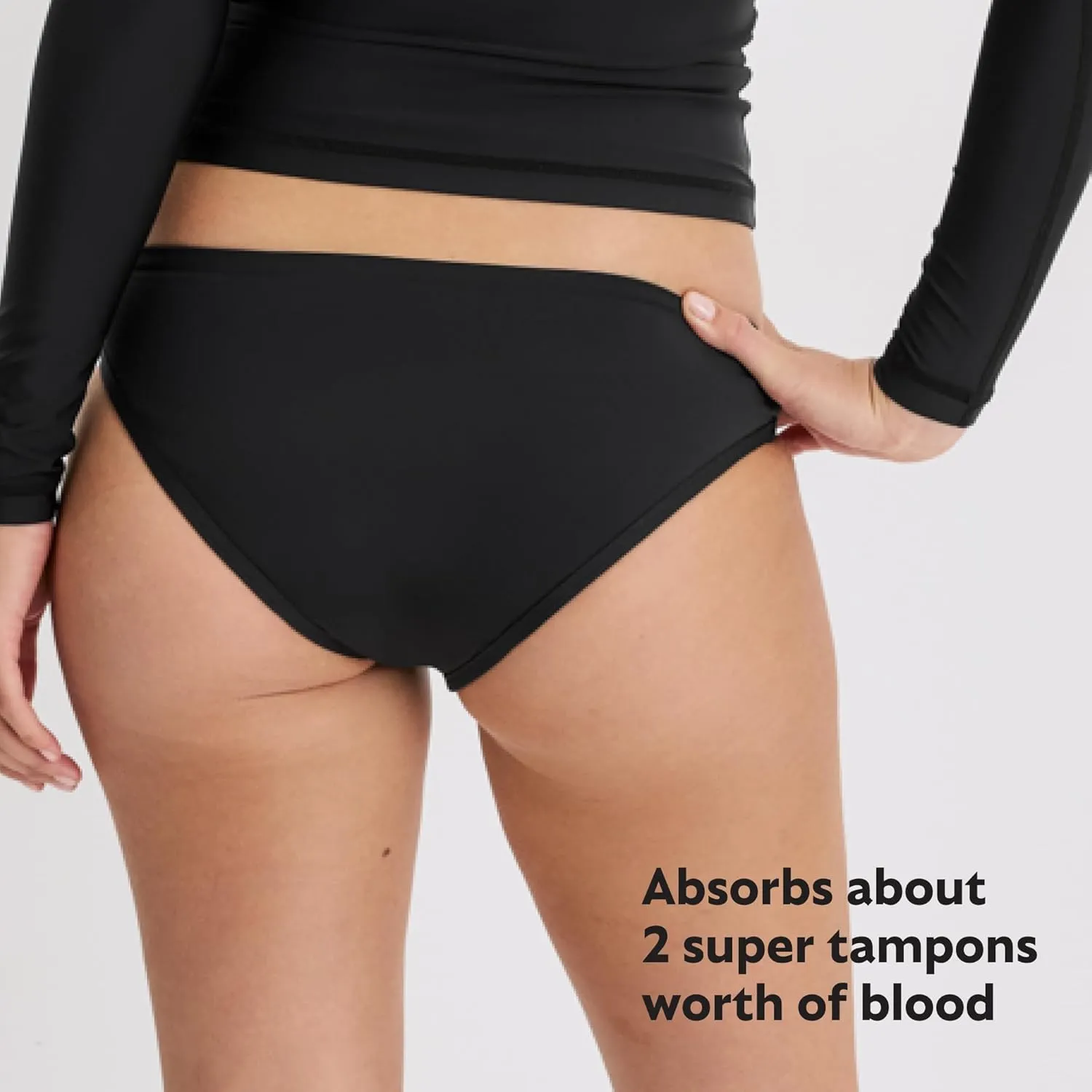 KNIX Kt Leakproof Teen Period Swim Bikini Bottom, UPF 50  Fabric, Machine Washable