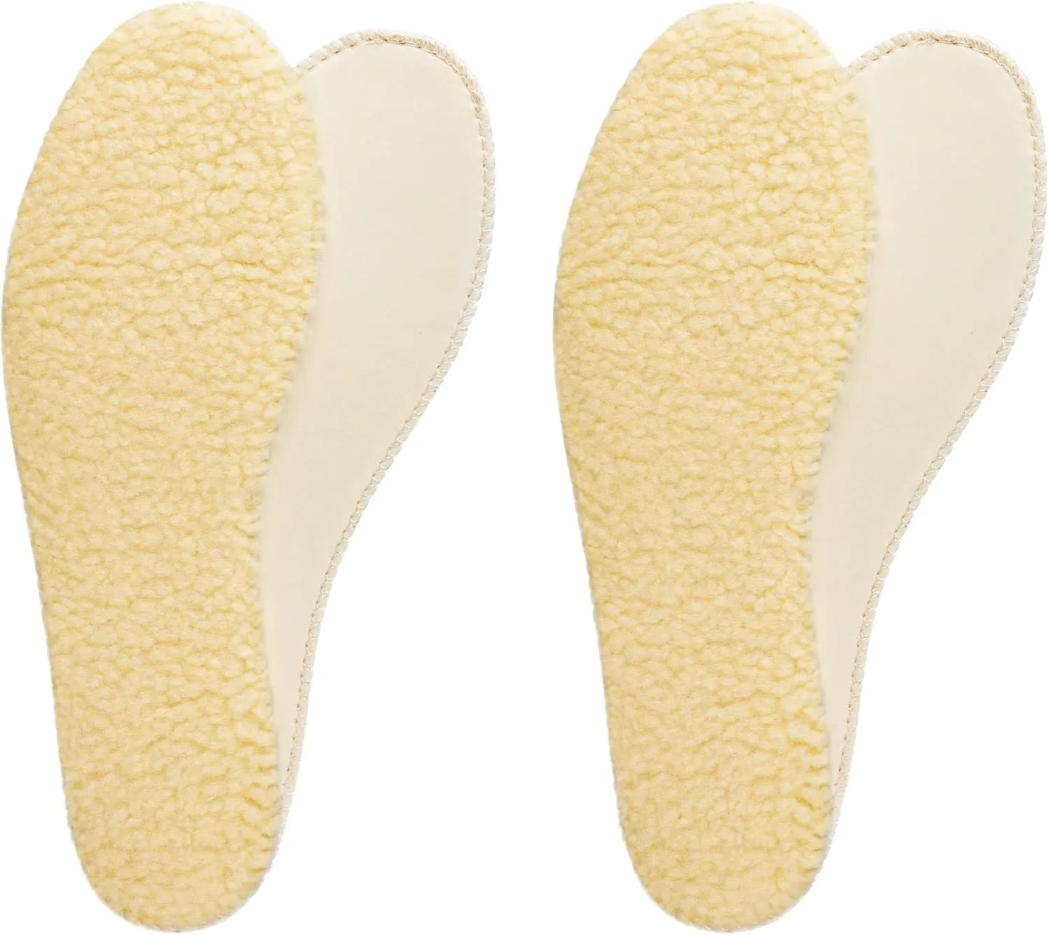 Knixmax 2 Pairs Feet Insoles Winter Warm Sheepskin Insole Thick Wool Insole Ultra-Soft