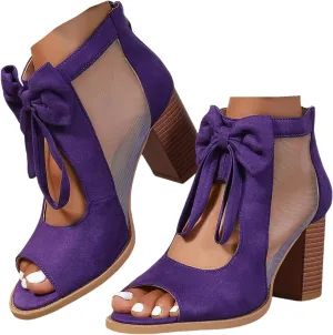 Ladmiple Chunky Heels For Women Dressy Open Toe Block Heeled Dress Ankle Strap Wedding Sandals Comfortable Party Pump Shoes