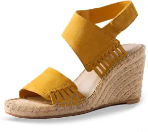 landing craft Platform Wedge Sandals for Women,Magenta Gold Red Black Yellow Espadrille Womens Wedge Sandals Open Toe Ankle Strap High Heel Wedges Summer Dressy Sandals -3.4Inch