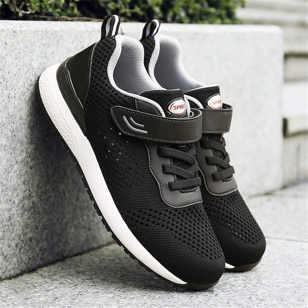 LEADER SHOW Men's Casual Elderly Safety Walking Shoes Light Weight Strap Comfort Sneakers
