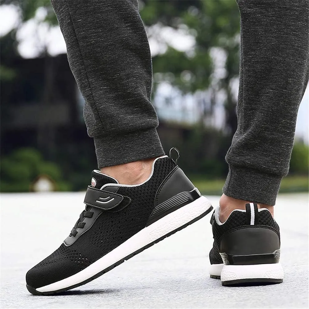 LEADER SHOW Men's Casual Elderly Safety Walking Shoes Light Weight Strap Comfort Sneakers