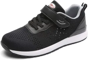 LEADER SHOW Men's Casual Elderly Safety Walking Shoes Light Weight Strap Comfort Sneakers