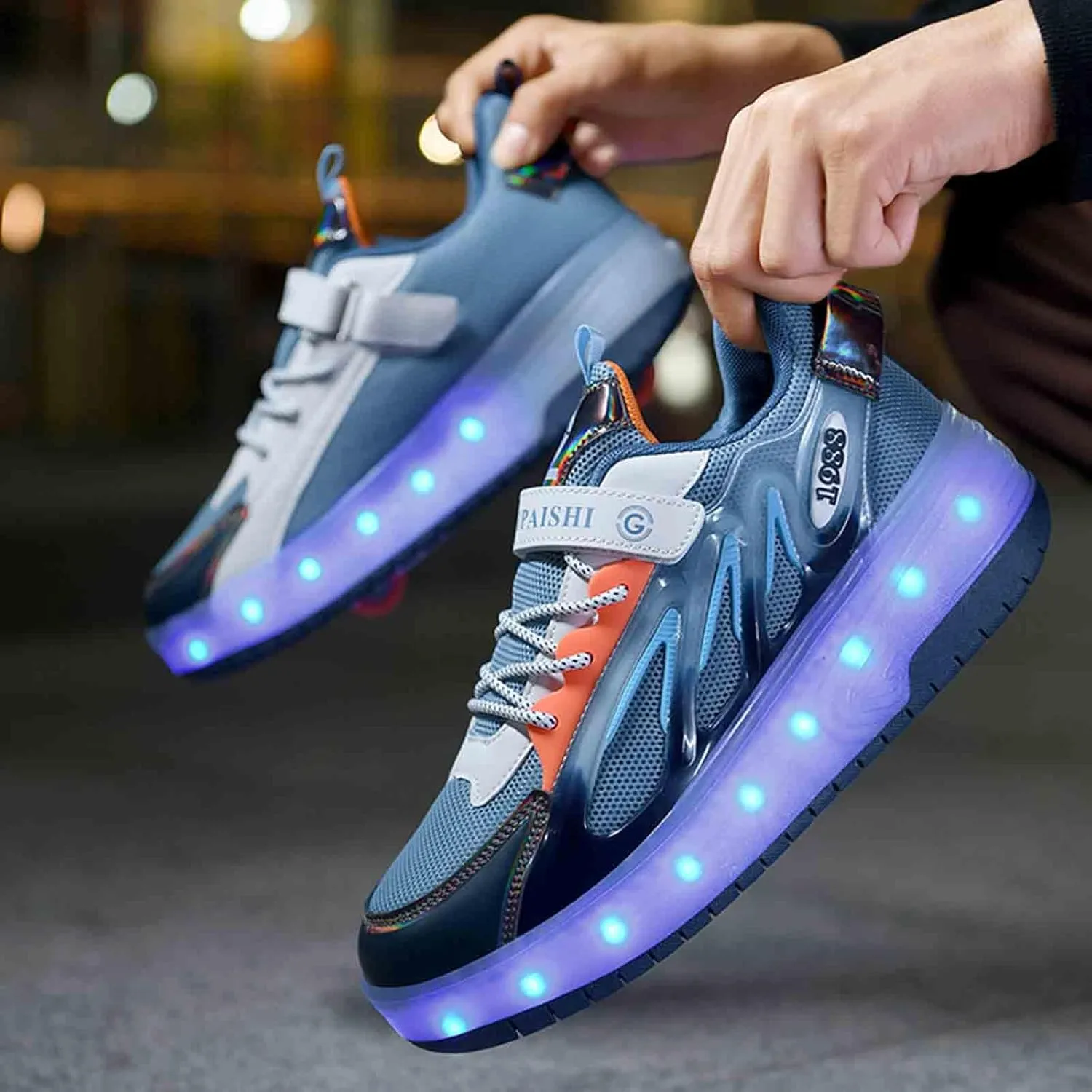 LED Light Up Kids Roller Skate Shoes with 2 Wheel, Sneakers for Boys Girls Birthday Thanksgiving Christmas Day
