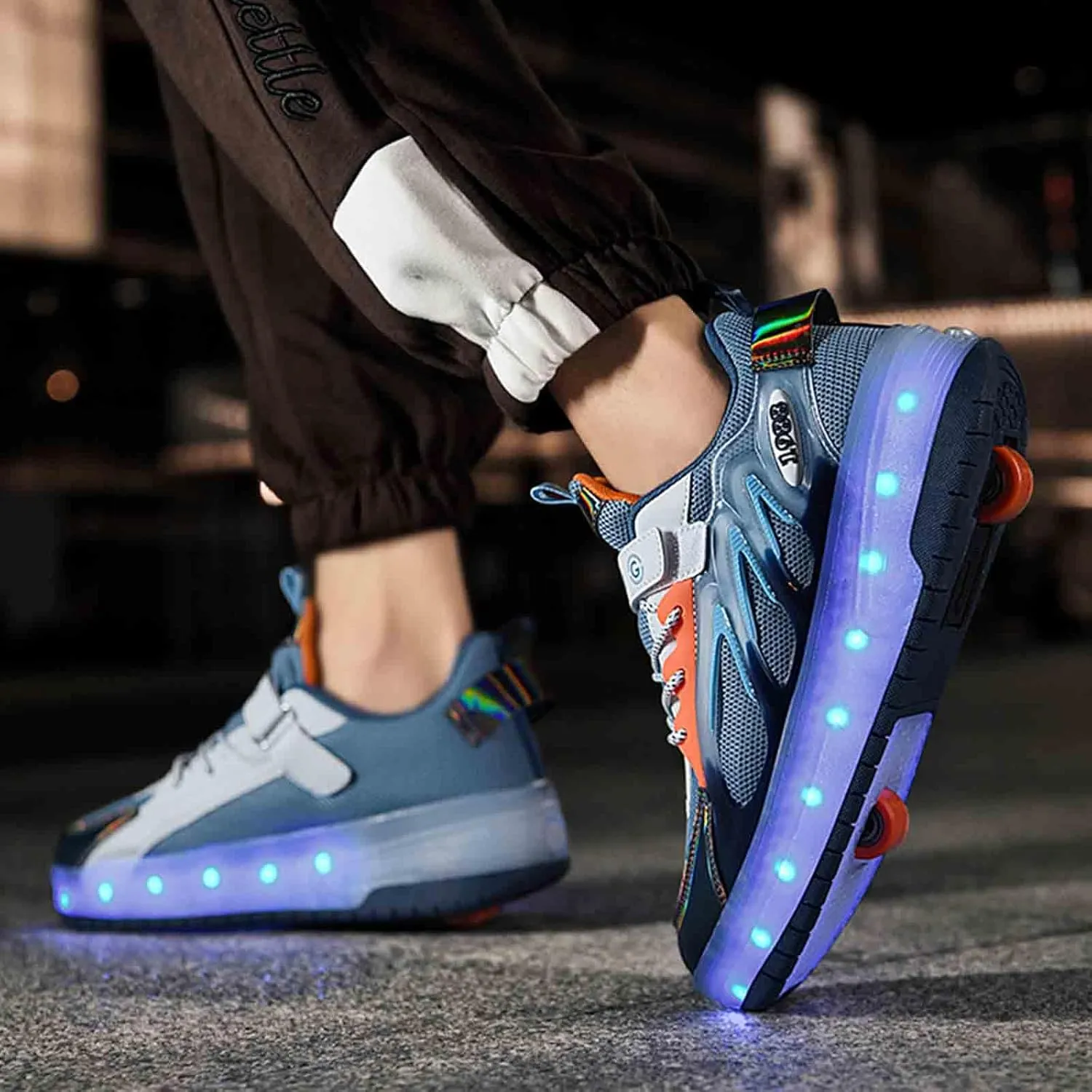 LED Light Up Kids Roller Skate Shoes with 2 Wheel, Sneakers for Boys Girls Birthday Thanksgiving Christmas Day