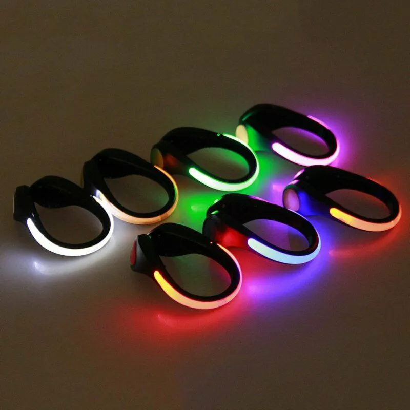 LED Luminous Lighting Shoe Clip Night Running Safety Sports Protect Warning Tool