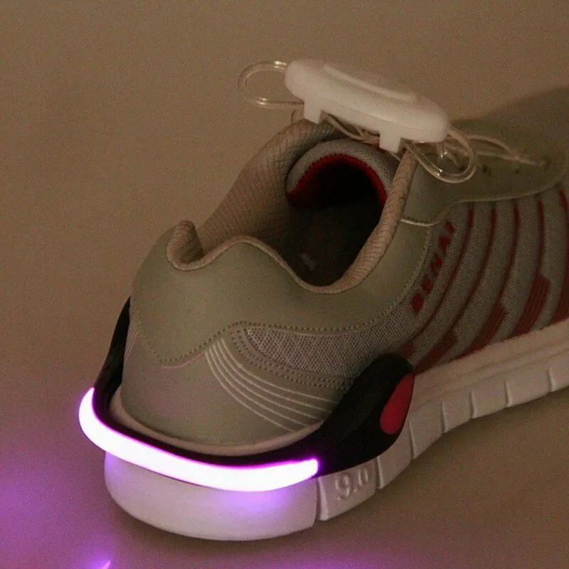 LED Luminous Lighting Shoe Clip Night Running Safety Sports Protect Warning Tool