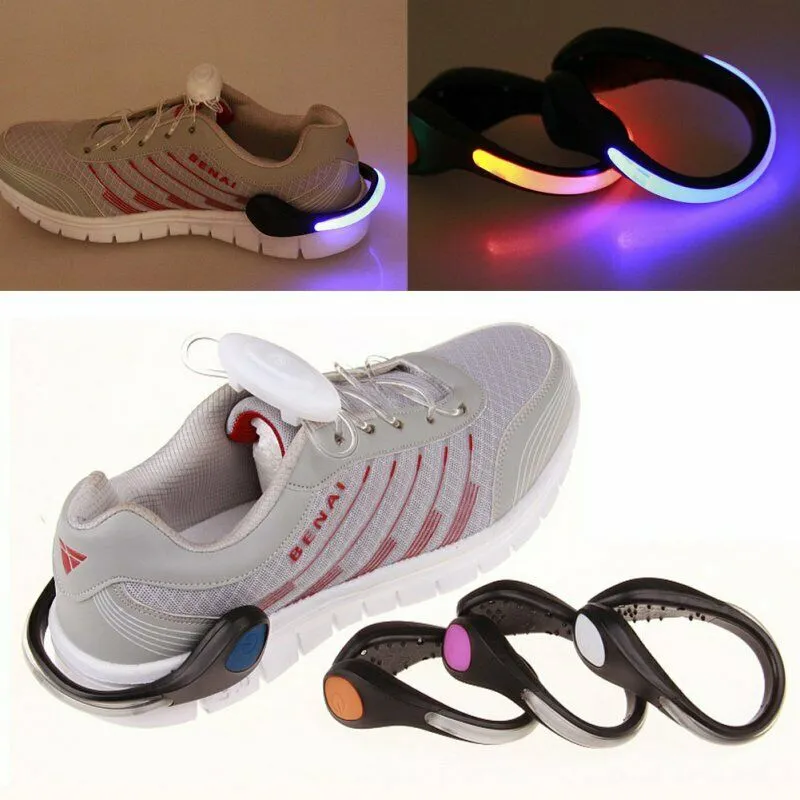 LED Luminous Lighting Shoe Clip Night Running Safety Sports Protect Warning Tool