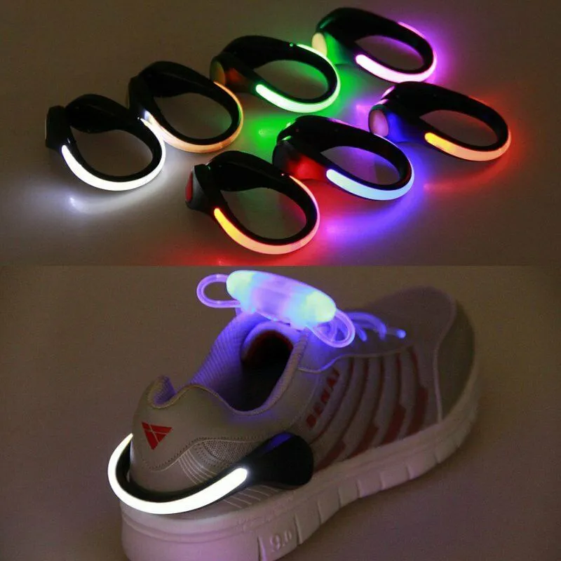 LED Luminous Lighting Shoe Clip Night Running Safety Sports Protect Warning Tool