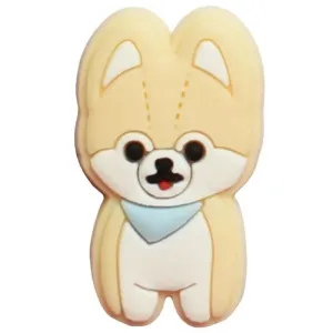 Light cream puppy shoe charm BC