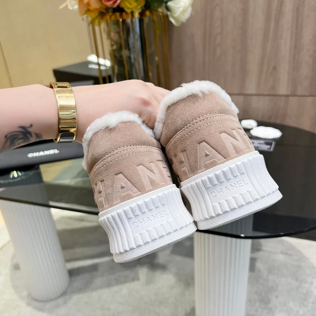 Lining 944566 Suede  Time-sensitive offer Light Sneaker With Brown Fairly priced CHANEL Fleece