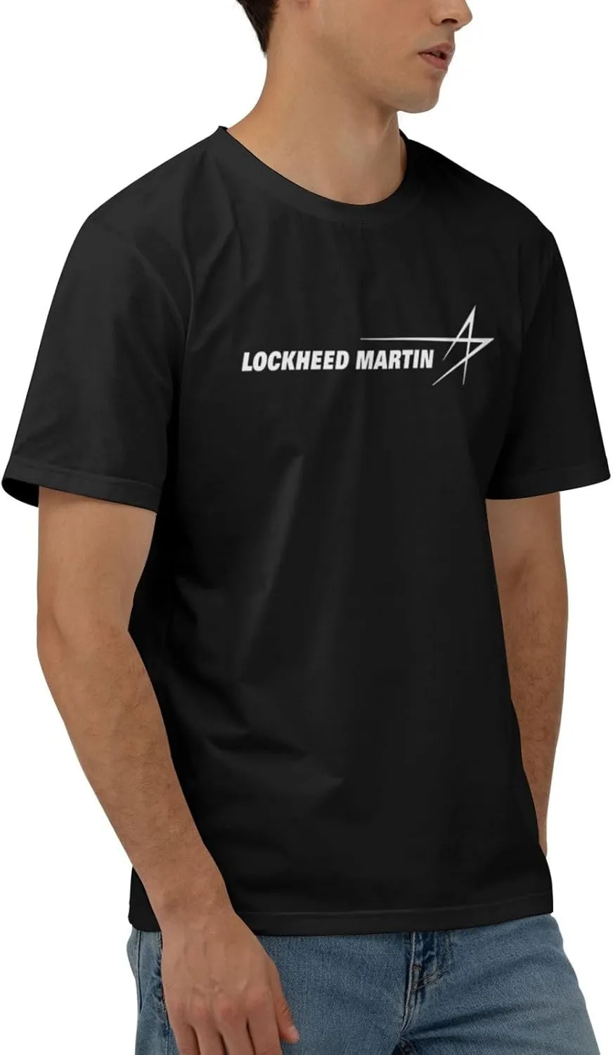 Lockheed Martin Casual Comfortable Cotton Round Neck Men's Short Sleeve Standard T Shirt