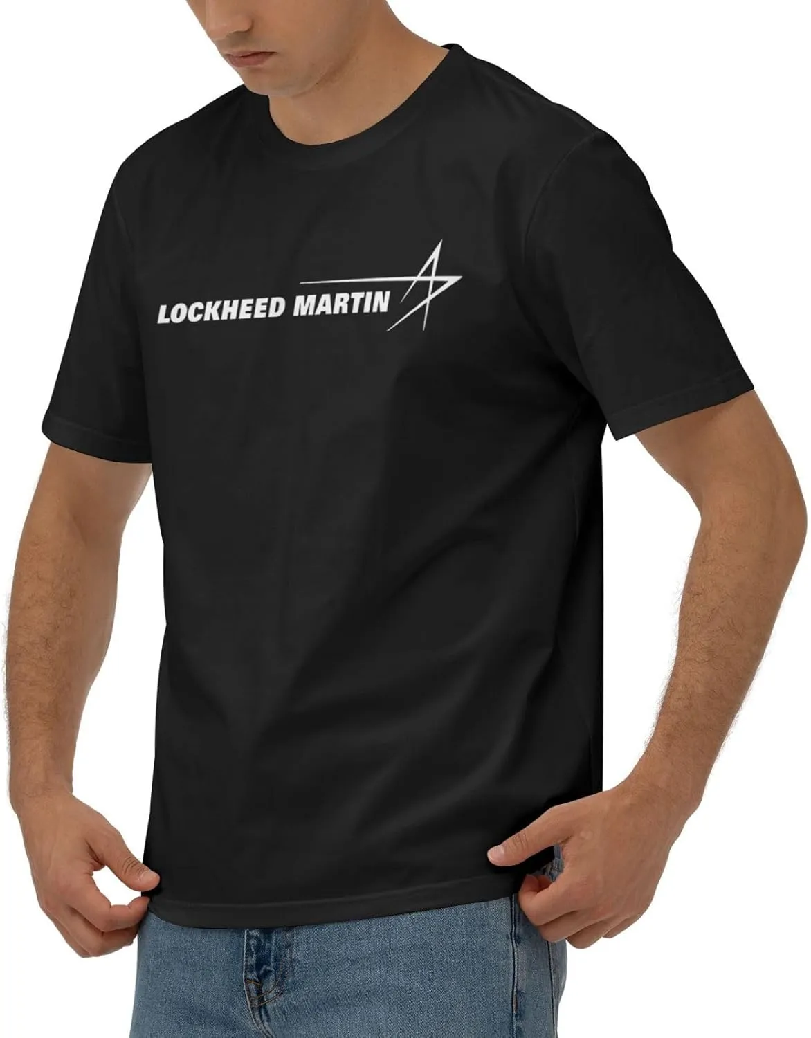 Lockheed Martin Casual Comfortable Cotton Round Neck Men's Short Sleeve Standard T Shirt