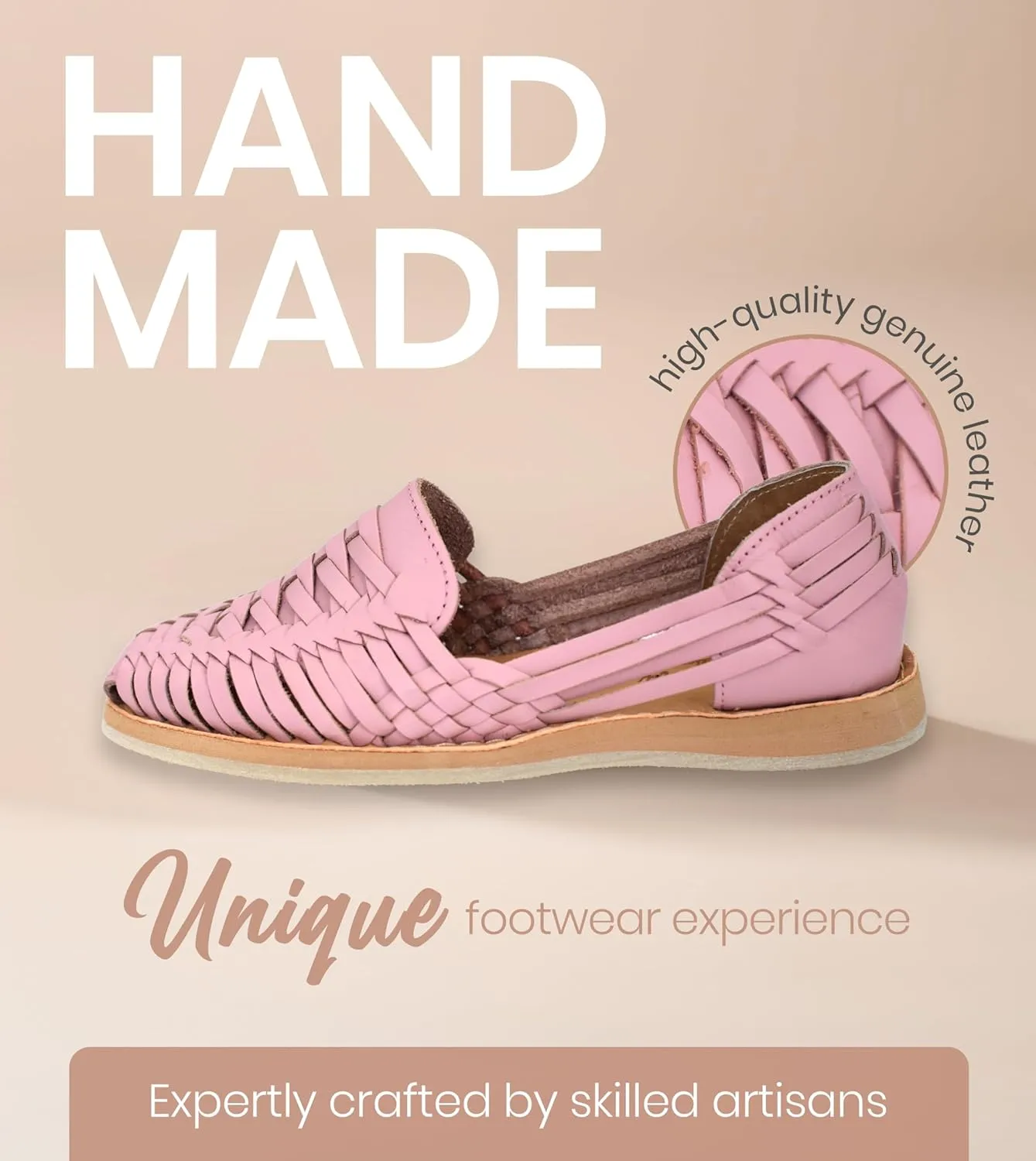 Macarena Collection Womens Shoes Leather Sandal Flat for Women | Huarache Handmade Mexican Sandals | Comfortable & Stylish Womens Sandals 3050