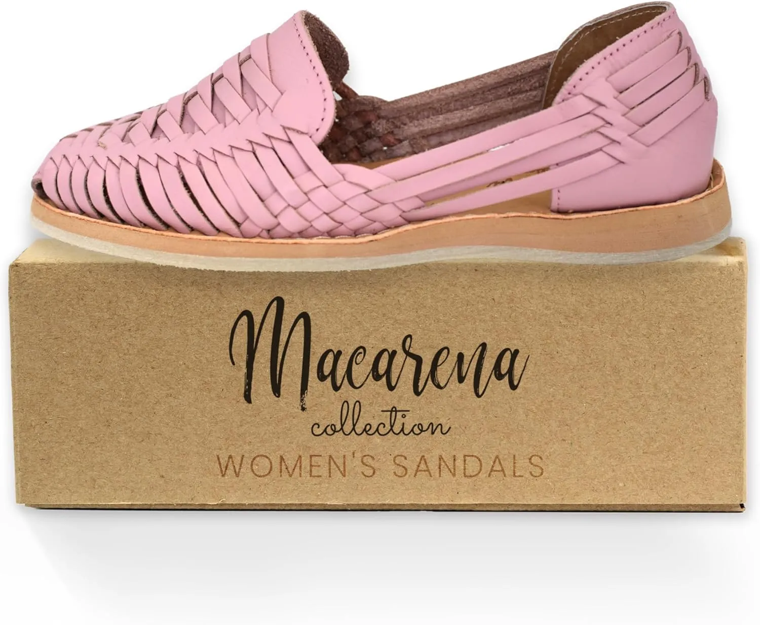 Macarena Collection Womens Shoes Leather Sandal Flat for Women | Huarache Handmade Mexican Sandals | Comfortable & Stylish Womens Sandals 3050